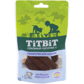 Купить онлайн Titbit Лакомый кусочек Колбаски зернистые для щенков 50 гр в Зубастик-ДВ (интернет-магазин зоотоваров) с доставкой по Хабаровску и по всей России.
