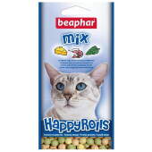 Купить онлайн BEAPHAR Лакомство Happy Rolls Mix с креветками, сыром и кошачьей мятой для кошек 80шт в Зубастик-ДВ (интернет-магазин зоотоваров) с доставкой по Хабаровску и по всей России.
