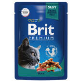 Купить онлайн Brit Premium Gravy Кусочки с уткой в соусе для кошек 85 гр в Зубастик-ДВ (интернет-магазин зоотоваров) с доставкой по Хабаровску и по всей России.