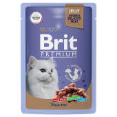 Купить онлайн Brit Premium Jelly Кусочки в желе Ассорти из птицы для кошек 85 гр в Зубастик-ДВ (интернет-магазин зоотоваров) с доставкой по Хабаровску и по всей России.