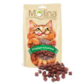 Купить онлайн MOLINA - Утиные кусочки для кошек - 80гр в Зубастик-ДВ (интернет-магазин зоотоваров) с доставкой по Хабаровску и по всей России.