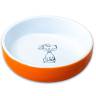 Миска Mr.Kranch керамическая для кошек Кошка с бантиком 370 мл оранжевая - Миска Mr.Kranch керамическая для кошек Кошка с бантиком 370 мл оранжевая