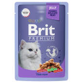 Купить онлайн Brit Premium Jelly Кусочки с треской в желе для кошек 85 гр в Зубастик-ДВ (интернет-магазин зоотоваров) с доставкой по Хабаровску и по всей России.
