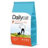 Купить онлайн DailyCat ADULT INDOOR- для взрослых кошек живущих в помещении с индейкой и рисом в Зубастик-ДВ (интернет-магазин зоотоваров) с доставкой по Хабаровску и по всей России.