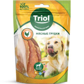 Купить онлайн Triol Мясные куриные грудки для собак 70 гр в Зубастик-ДВ (интернет-магазин зоотоваров) с доставкой по Хабаровску и по всей России.