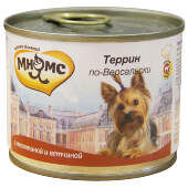 Купить онлайн Мнямс консервы для собак Террин по-Версальски, телятина с ветчиной 200г в Зубастик-ДВ (интернет-магазин зоотоваров) с доставкой по Хабаровску и по всей России.