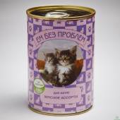 Купить онлайн ЕМ БЕЗ ПРОБЛЕМ - влажный корм для котят Мясное ассорти - 410гр в Зубастик-ДВ (интернет-магазин зоотоваров) с доставкой по Хабаровску и по всей России.
