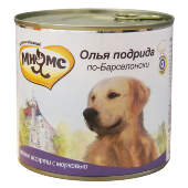 Купить онлайн Мнямс консервы для собак Олья Подрида по-Барселонски, мясное ассорти с морковью 600г в Зубастик-ДВ (интернет-магазин зоотоваров) с доставкой по Хабаровску и по всей России.
