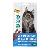 Купить онлайн Мнямс лакомые палочки 13,5 см для кошек с форелью и лососем 3х5 г в Зубастик-ДВ (интернет-магазин зоотоваров) с доставкой по Хабаровску и по всей России.