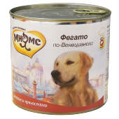 Купить онлайн Мнямс консервы для собак Фегато по-Венециански,  телячья печень с пряностями 600г в Зубастик-ДВ (интернет-магазин зоотоваров) с доставкой по Хабаровску и по всей России.
