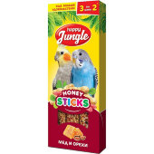 Купить онлайн Happy Jungle Палочки для птиц с мёдом и орехами 90 гр в Зубастик-ДВ (интернет-магазин зоотоваров) с доставкой по Хабаровску и по всей России.