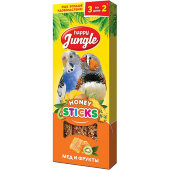 Купить онлайн Happy Jungle Палочки для птиц с мёдом и фруктами 90 гр в Зубастик-ДВ (интернет-магазин зоотоваров) с доставкой по Хабаровску и по всей России.