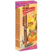 Купить онлайн Vitapol Smakers Лакомые палочки для средних попугаев с апельсином 90 г. в Зубастик-ДВ (интернет-магазин зоотоваров) с доставкой по Хабаровску и по всей России.