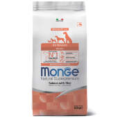 Купить онлайн Monge Dog Monoprotein корм для собак всех пород лосось с рисом в Зубастик-ДВ (интернет-магазин зоотоваров) с доставкой по Хабаровску и по всей России.