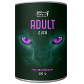 Купить онлайн DailyCat Unique line Abult  для взрослых кошек с уткой 300 гр в Зубастик-ДВ (интернет-магазин зоотоваров) с доставкой по Хабаровску и по всей России.