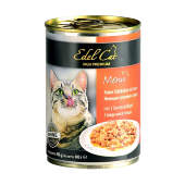 Купить онлайн EDEL CAT – Эдель Кэт для взрослых кошек нежные кусочки в соусе 3 вида мяса птицы в Зубастик-ДВ (интернет-магазин зоотоваров) с доставкой по Хабаровску и по всей России.