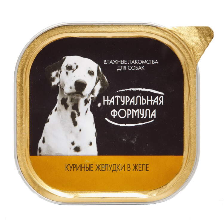Заказать онлайн НАТУРАЛЬНАЯ ФОРМУЛА влажные лакомства Куриные желудки в желе для собак - 300гр в интернет-магазине зоотоваров Зубастик-ДВ в Хабаровске и по всей России.