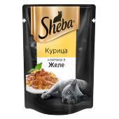 Купить онлайн SHEBA APPETITO Ломтики в желе с курицей для взрослых кошек - 85гр в Зубастик-ДВ (интернет-магазин зоотоваров) с доставкой по Хабаровску и по всей России.