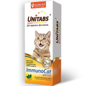 Купить онлайн Unitabs ImmunoCat с Q10 Витаминная паста с таурином для кошек 120 мл в Зубастик-ДВ (интернет-магазин зоотоваров) с доставкой по Хабаровску и по всей России.