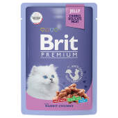 Купить онлайн Brit Premium Кусочки с кроликом в желе для котят 85 гр в Зубастик-ДВ (интернет-магазин зоотоваров) с доставкой по Хабаровску и по всей России.
