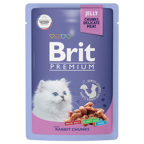 Заказать онлайн Brit Premium Кусочки с кроликом в желе для котят 85 гр в интернет-магазине зоотоваров Зубастик-ДВ в Хабаровске и по всей России.
