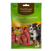 Купить онлайн ДЕРЕВЕНСКИЕ ЛАКОМСТВА Традиционные Шейки куриные покрытые нежным мясом для собак - 60гр в Зубастик-ДВ (интернет-магазин зоотоваров) с доставкой по Хабаровску и по всей России.