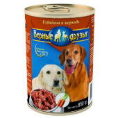 Купить онлайн ВЕРНЫЕ ДРУЗЬЯ - влажный корм с Говядиной и морковью для собак в Зубастик-ДВ (интернет-магазин зоотоваров) с доставкой по Хабаровску и по всей России.