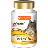 Купить онлайн Unitabs BiotinPlus Витамины с биотином и таурином для кошек 120 таб. в Зубастик-ДВ (интернет-магазин зоотоваров) с доставкой по Хабаровску и по всей России.