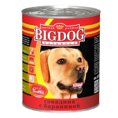 Купить онлайн BIG DOG влажный корм Говядина с бараниной для собак - 850гр в Зубастик-ДВ (интернет-магазин зоотоваров) с доставкой по Хабаровску и по всей России.