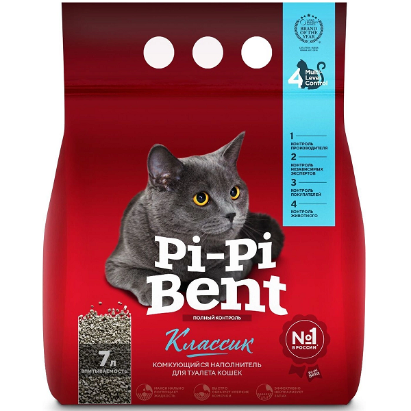 Заказать онлайн Pi-Pi Bent Классик Наполнитель Комкующийся для кошек в интернет-магазине зоотоваров Зубастик-ДВ в Хабаровске и по всей России.