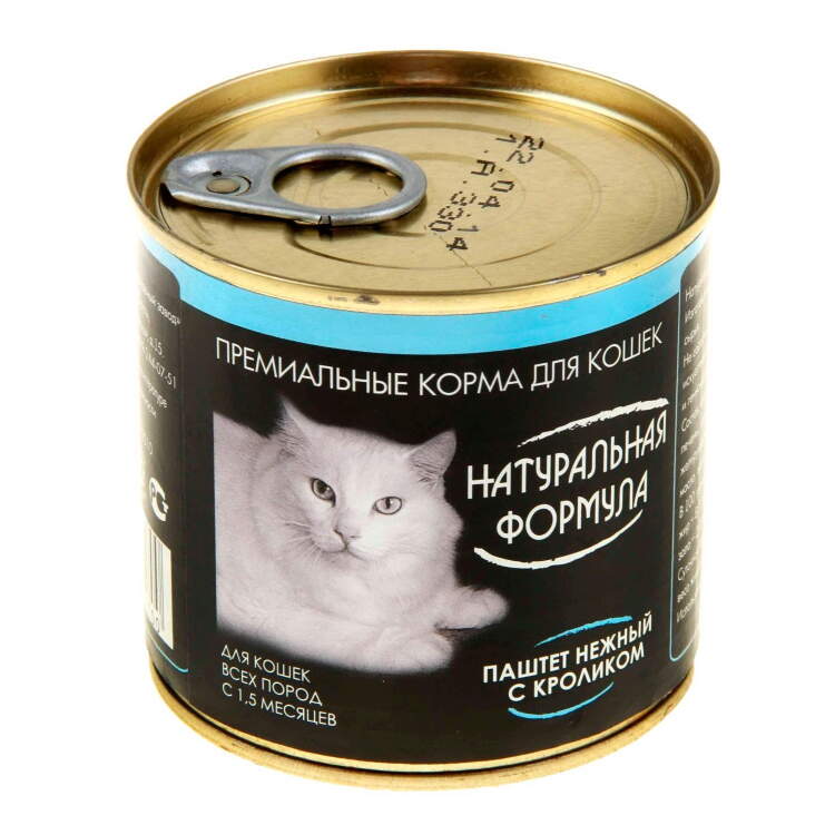 Заказать онлайн НАТУРАЛЬНАЯ ФОРМУЛА Нежный паштет с Кроликом для кошек - 250гр в интернет-магазине зоотоваров Зубастик-ДВ в Хабаровске и по всей России.