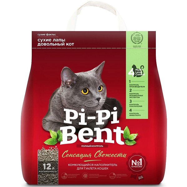 Заказать онлайн Pi-Pi Bent Наполнитель Комкующийся с ароматом Сенсация свежести для кошек в интернет-магазине зоотоваров Зубастик-ДВ в Хабаровске и по всей России.