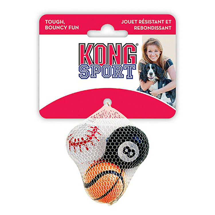 Заказать онлайн Kong игрушка Air Sport Теннисный мяч очень маленький 3 шт. - 4 см без пищалки в интернет-магазине зоотоваров Зубастик-ДВ в Хабаровске и по всей России.