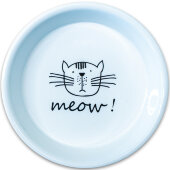 Купить онлайн Миска Mr.Kranch керамическая для кошек MEOW! 200 мл белая в Зубастик-ДВ (интернет-магазин зоотоваров) с доставкой по Хабаровску и по всей России.