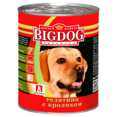 Купить онлайн BIG DOG влажный корм Телятина с кроликом для собак - 850гр в Зубастик-ДВ (интернет-магазин зоотоваров) с доставкой по Хабаровску и по всей России.