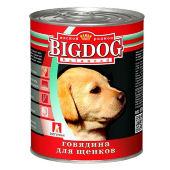 Купить онлайн BIG DOG влажный корм Говядина для щенков - 850гр в Зубастик-ДВ (интернет-магазин зоотоваров) с доставкой по Хабаровску и по всей России.