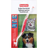 Купить онлайн BEAPHAR - Беафар Зубная щетка для собак двойная в Зубастик-ДВ (интернет-магазин зоотоваров) с доставкой по Хабаровску и по всей России.