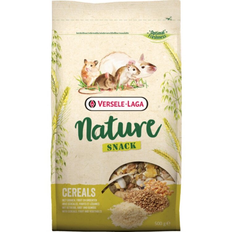 Заказать онлайн VERSELE-LAGA дополнительный корм для грызунов со злаками Nature Snack Cereals 500 г NEW в интернет-магазине зоотоваров Зубастик-ДВ в Хабаровске и по всей России.