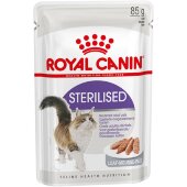 Купить онлайн  ROYAL CANIN STERILISED – Роял Канин для взрослых кастрированных котов и стерилизованных кошек в паштете - 85гр в Зубастик-ДВ (интернет-магазин зоотоваров) с доставкой по Хабаровску и по всей России.