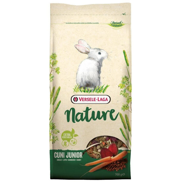 Заказать онлайн VERSELE-LAGA корм для крольчат Nature Cuni Junior 700 г в интернет-магазине зоотоваров Зубастик-ДВ в Хабаровске и по всей России.