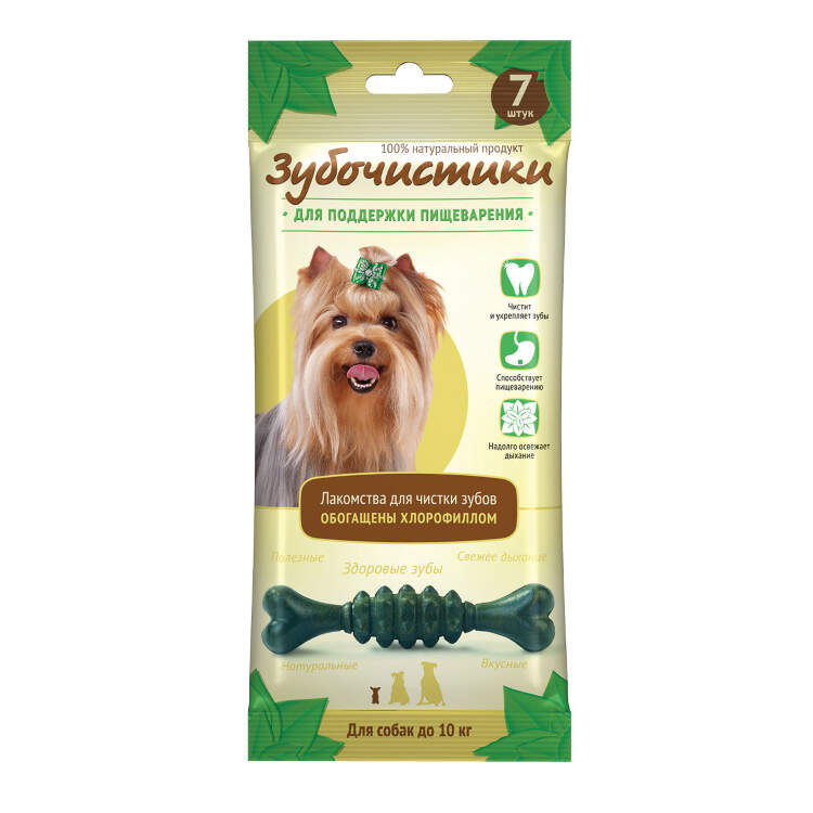 Заказать онлайн ЗУБОЧИСТИКИ лакомство для чистки зубов для собак мелких пород с хлорофиллом Мятные 7шт - 60гр в интернет-магазине зоотоваров Зубастик-ДВ в Хабаровске и по всей России.
