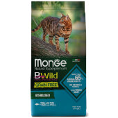 Купить онлайн Monge Cat BWild GRAIN FREE беззерновой корм из тунца для стерилизованных кошек 1,5 кг в Зубастик-ДВ (интернет-магазин зоотоваров) с доставкой по Хабаровску и по всей России.