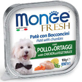 Купить онлайн Monge Dog Fresh консервы для собак курица с овощами 100г в Зубастик-ДВ (интернет-магазин зоотоваров) с доставкой по Хабаровску и по всей России.