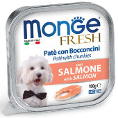 Купить онлайн Monge Dog Fresh консервы для собак лосось 100г в Зубастик-ДВ (интернет-магазин зоотоваров) с доставкой по Хабаровску и по всей России.