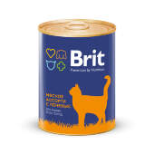 Купить онлайн Brit Premium «Мясное ассорти с печенью» Консервы премиум класса для кошек всех пород в Зубастик-ДВ (интернет-магазин зоотоваров) с доставкой по Хабаровску и по всей России.