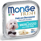Купить онлайн Monge Dog Fresh консервы для собак треска 100г в Зубастик-ДВ (интернет-магазин зоотоваров) с доставкой по Хабаровску и по всей России.