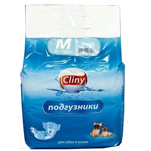 Заказать онлайн CLINY Подгузники р.M для животных 5-10кг в интернет-магазине зоотоваров Зубастик-ДВ в Хабаровске и по всей России.