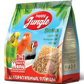 Купить онлайн Happy Jungle Корм для декоративных птиц 350 г. в Зубастик-ДВ (интернет-магазин зоотоваров) с доставкой по Хабаровску и по всей России.