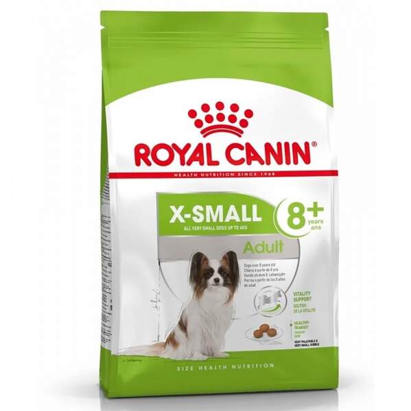 Заказать онлайн ROYAL CANIN X-SMALL ADULT 8+ для пожилых собак маленьких пород старше 8 лет - 500гр в интернет-магазине зоотоваров Зубастик-ДВ в Хабаровске и по всей России.