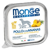 Купить онлайн Monge Dog Monoprotein Fruits консервы для собак паштет из курицы с ананасом 150г в Зубастик-ДВ (интернет-магазин зоотоваров) с доставкой по Хабаровску и по всей России.